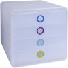 Cassettiera Exacompta Chromaline 4 cassetti POP-BOX per documenti A4+