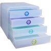 Cassettiera Exacompta Chromaline 4 cassetti POP-BOX per documenti A4+