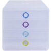 Cassettiera Exacompta Chromaline 4 cassetti POP-BOX per documenti A4+