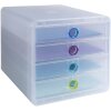 Cassettiera Exacompta Chromaline 4 cassetti POP-BOX per documenti A4+