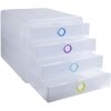 Cassettiera Exacompta Chromaline 4 cassetti POP-BOX per documenti A4+