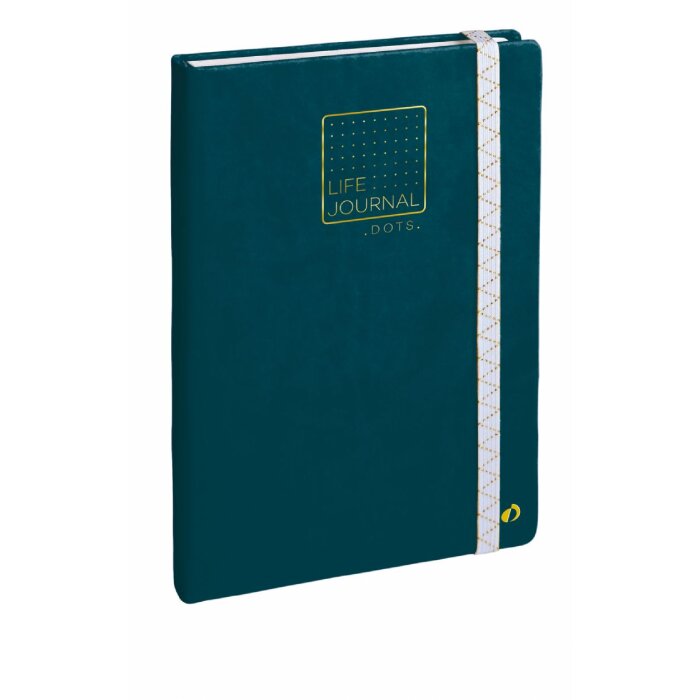 Quo Vadis Life Journal Puntini Blu Verde 15x21cm Carta Clairefontaine Bianca