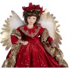 Clayre & Eef 50777 Decorazione Angelo 50x30x65 cm Rosso Oro