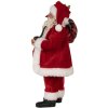 Clayre & Eef 65596 Decorazione per Babbo Natale 27 cm Rosso Plastica Tessile Classica