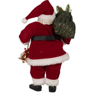 Clayre & Eef 65597 Decorazione Babbo Natale Rosso Bianco 17x10x27 cm