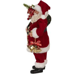 Clayre & Eef 65597 Decorazione Babbo Natale Rosso Bianco 17x10x27 cm