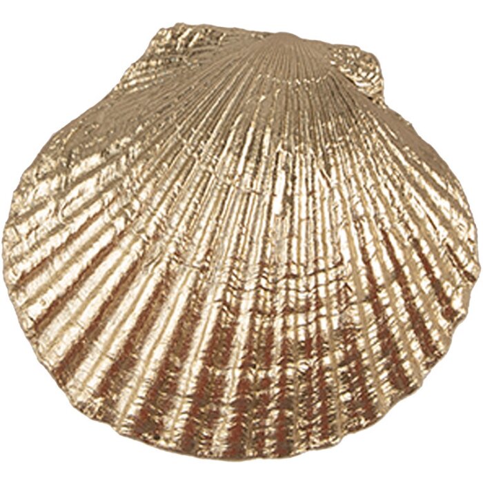 Clayre & Eef 65732 Pomello a conchiglia 6x4x6 cm Poliresina color oro