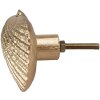 Clayre & Eef 65732 Pomello a conchiglia 6x4x6 cm Poliresina color oro