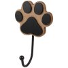 Clayre & Eef 65735 Gancio da parete zampa di cane legno marrone metallo 9x5x14 cm stile country
