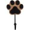 Clayre & Eef 65735 Gancio da parete zampa di cane legno marrone metallo 9x5x14 cm stile country