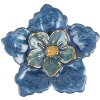 Clayre & Eef Pomello per porta Fiore Blu Ferro 4x3x4 cm