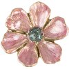 Clayre Eef Pomello per porta Fiore Rosa Ø 4x3 cm Ferro Metallo Stile Botanico