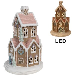 Clayre & Eef 6PR4308 Casetta decorativa con LED...