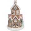 Clayre & Eef 6PR4308 Casetta decorativa con LED Ø 14x22 cm / 3xAAA
