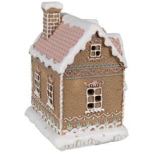 Clayre & Eef 6PR4317 Casa di decorazione con LED 13x10x16 cm / 3xAAA