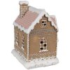 Clayre & Eef 6PR4317 Casa di decorazione con LED 13x10x16 cm / 3xAAA