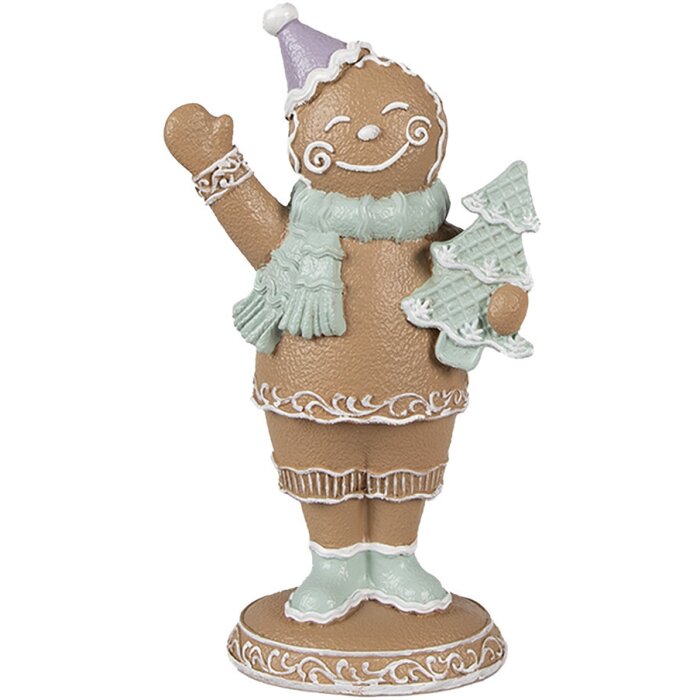 Clayre & Eef 6PR4321 Decorazione omino di pan di zenzero 9x5x16 cm