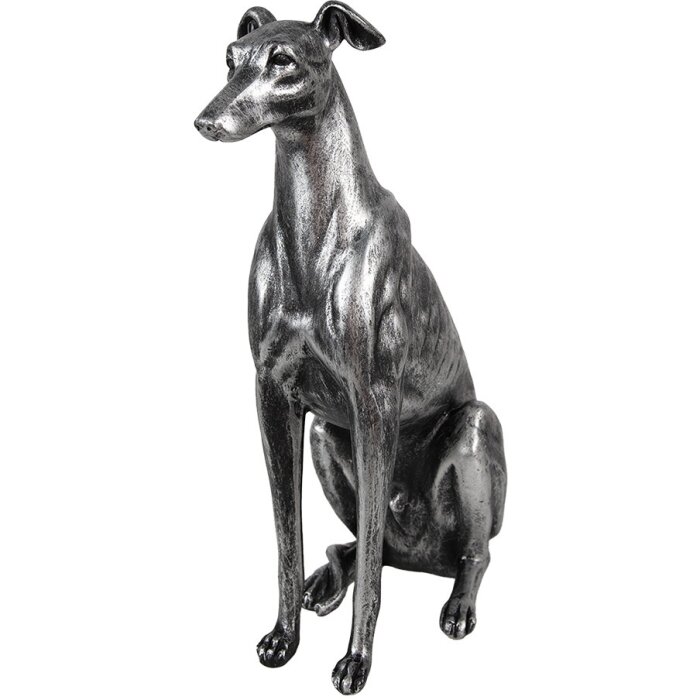 Clayre & Eef 6PR5068 Decorazione Cane color argento 20x10x30 cm