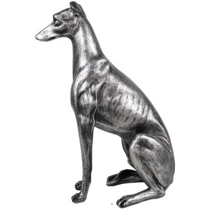 Clayre & Eef 6PR5068 Decorazione Cane color argento 20x10x30 cm