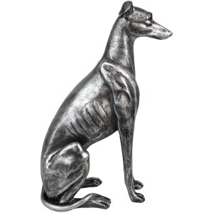 Clayre & Eef 6PR5068 Decorazione Cane color argento 20x10x30 cm