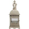Clayre & Eef 6Y5586 Lanterna in ferro vetro grigio verde 20x20x51 cm Stile antico