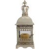 Clayre & Eef 6Y5586 Lanterna in ferro vetro grigio verde 20x20x51 cm Stile antico