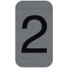 Cartelli informativi Exacompta autoadesivi in alluminio 2,5x4,4cm grigio cifre 0-9