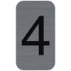 Cartelli informativi Exacompta autoadesivi in alluminio 2,5x4,4cm grigio cifre 0-9