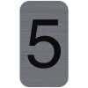 Cartelli informativi Exacompta autoadesivi in alluminio 2,5x4,4cm grigio cifre 0-9