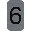 Cartelli informativi Exacompta autoadesivi in alluminio 2,5x4,4cm grigio cifre 0-9