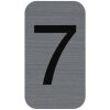 Cartelli informativi Exacompta autoadesivi in alluminio 2,5x4,4cm grigio cifre 0-9