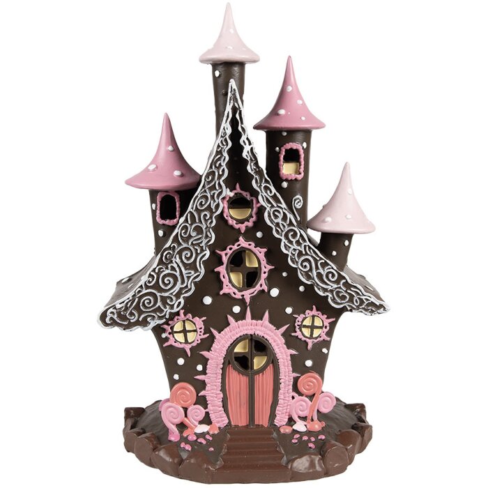 Clayre & Eef 6PR4240 Casa di decorazione con LED 16x13x26 cm / 3xAA
