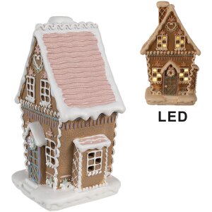 Casa di pan di zenzero Clayre Eef con LED 13x10x21 cm...