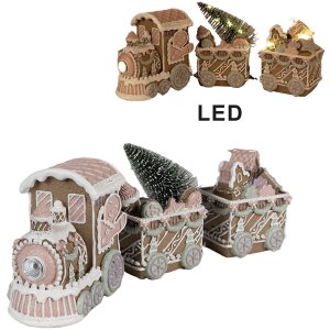 Clayre Eef decorazione natalizia LED treno pan di zenzero...