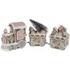 Clayre Eef decorazione natalizia LED treno pan di zenzero marrone 30x7x12 cm poliresina