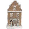 Clayre & Eef Casetta di pan di zenzero con LED 12x9x20 cm in poliresina