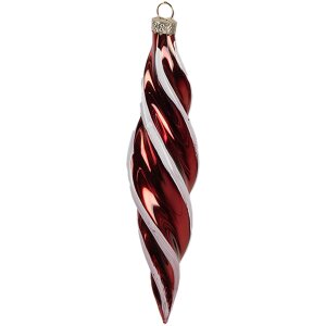 Guaina di Natale Clayre & Eef 4x17 cm in vetro rosso...