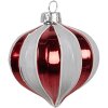 Guaina natalizia Clayre Eef Ø 8x8 cm Vetro rosso bianco Design classico
