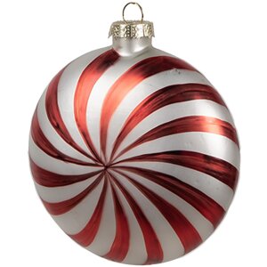 Clayre Eef Guaina di Natale 10x4x10 cm rosso bianco vetro...
