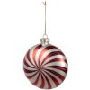 Clayre Eef Guaina di Natale 10x4x10 cm rosso bianco vetro festivo elegante