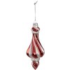 Clayre Eef 6GL4634 Guaina natalizia 7x18 cm in vetro rosso bianco per albero di Natale