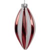 Clayre Eef 6GL4638 Guaina natalizia Ø 6x13 cm in vetro rosso bianco Decorazione per albero di Natale