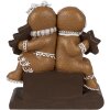 Decorazione natalizia Clayre Eef figura uomo di pan di zenzero 11x4x13 cm marrone