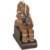 Decorazione natalizia Clayre Eef figura uomo di pan di zenzero 11x4x13 cm marrone