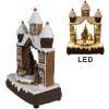 Clayre Eef 6PR4312 Casa di pan di zenzero LED Musica Decorazione natalizia 20x11x27 cm Marrone