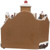 Clayre Eef Decorazione natalizia Casa di pan di zenzero LED Musica 33x17x30 cm Marrone