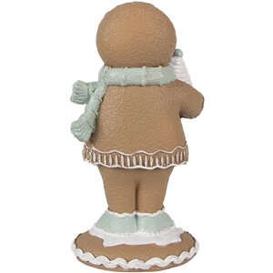 Clayre Eef statuetta natalizia uomo di pan di zenzero 11 cm marrone stile country