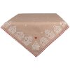 Tovaglia Clayre Eef casa di pan di zenzero 100x100 cm cotone marrone stile country