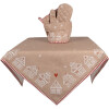Tovaglia Clayre Eef casa di pan di zenzero 100x100 cm cotone marrone stile country
