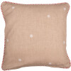 Clayre Eef GBB21 Copricuscino Casa di Pan di Zenzero Marrone Bianco 40x40 cm Cotone Casa di Campagna
